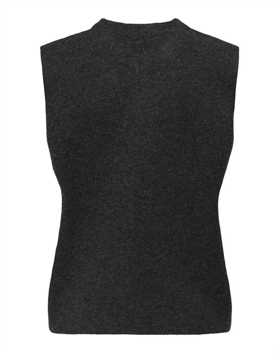 ONLAnneli Life Button Vest - Dark Grey Melange 